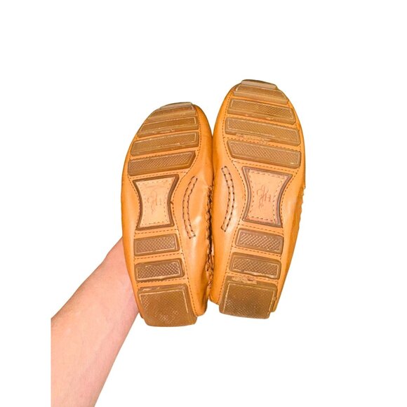 Cole Haan Tan Leather Woven Slip-On Loafers Moccasins Comfort Driving Shoes 6 - Picture 8 of 9